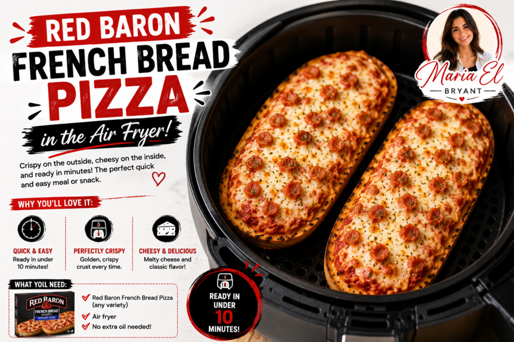 Red Baron French Bread Pizza in Air Fryer