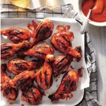 Grilled Chicken Drumsticks with Bourbon- Cherry BBQ Sauce