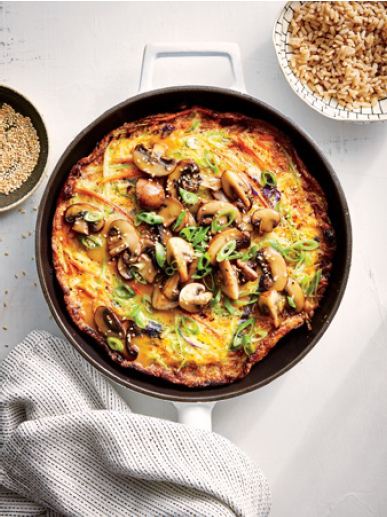 Egg Foo Yong with Mushroom Sauce