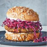 Lentil-Tahini Burgers with Pickled Cabbage