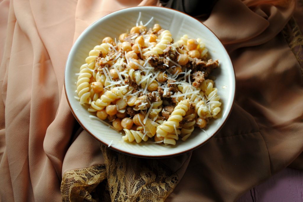 Breakfast Pasta, Use a Chickpea Version