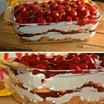No-Bake Cherry Cheesecake Cookie Lasagna