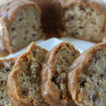 APPLE PECAN CAKE WITH CARAMEL GLAZE