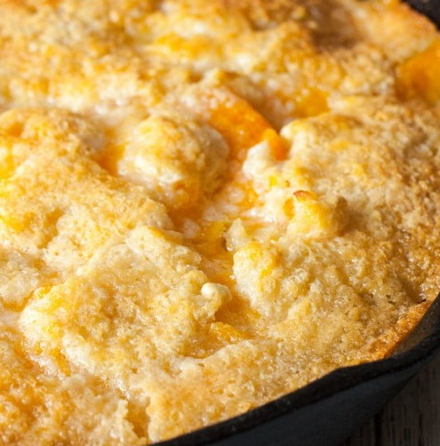 TWO TWO EASY PEACH COBBLER