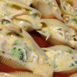 Chicken Broccoli Alfredo Stuffed Shells