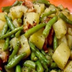 Crockpot Ham, Green Beans and Potatoes