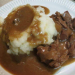 Crock Pot Beef Tips & Gravy