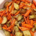 Roasted Carrots, Potatoes & Onions