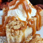 Caramel Apple Crisp Cheesecake