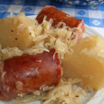 Polish sausage, Sauerkraut and potatoes