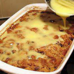 Grandma’s Old-Fashioned Bread Pudding with Vanilla Sauce!