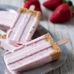 3Strawberry Cheesecake Popsicles