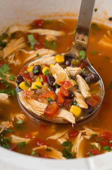 Chicken Tortilla Crockpot Soup