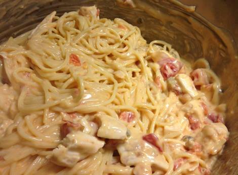 Easy Spicy Southern Chicken Spaghetti
