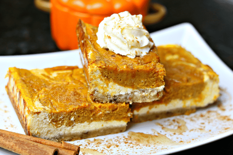 Keto Pumpkin Cheesecake Bars