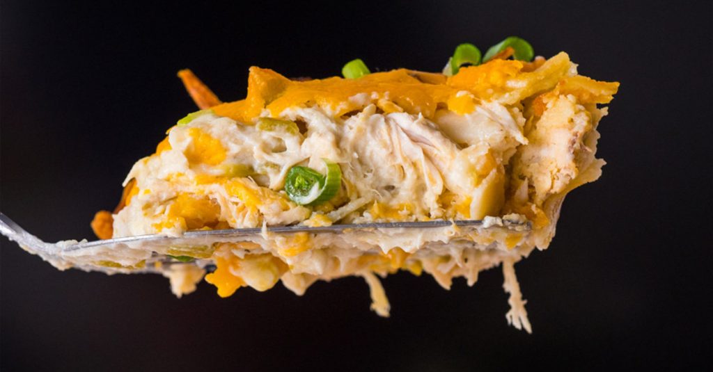 Creamy Green Chile Chicken Tortilla Casserole Recipe