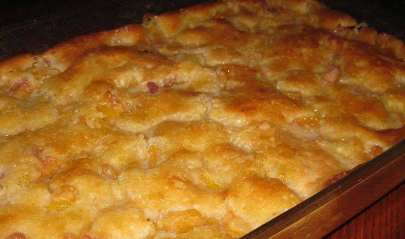 “Lazy Man’s” Pie- Peach Cobbler
