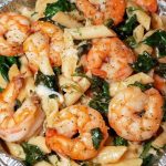Cheese Shrimp Penne Pasta & Spinach