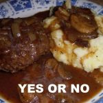 HAMBURGER STEAKS WITH ONION GRAVY