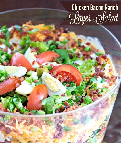 Chicken Bacon Ranch Layer Salad