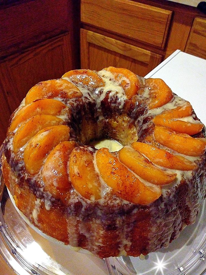 Peach-Bourbon Upside-Down Cake