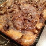 Cinna-bun Cake in the oven