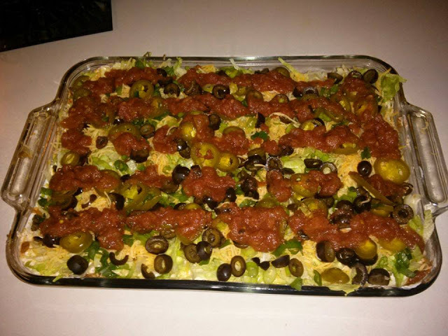 Mom’s seven layer dip