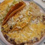 taco plate w beans and rice