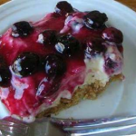 HOMEMADE CRUST BLUEBERRY CHEESECAKE