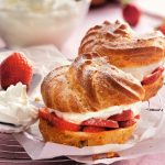 Profiteroles With Cream And Strawberries