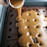 Chocolate Turtle Poke Cake