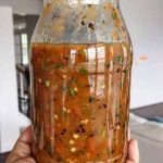 Homemade salsa pecante