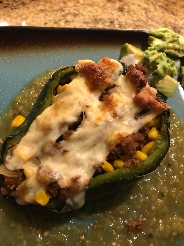 Easy Stuffed Poblanos