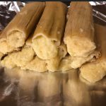 The traditional Mexican tamale filled with beans and cheese