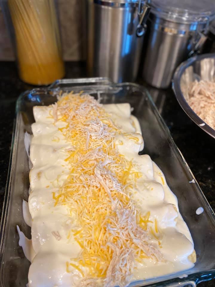 SOUR CREAM CHICKEN ENCHILADAS