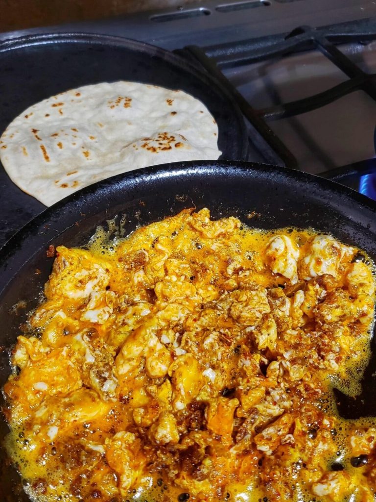 Chorizo, Eggs with Tortillas