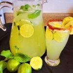 Mint with cucumber and lime water