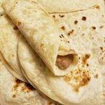 Homemade Flour tortillas with Charro Beans