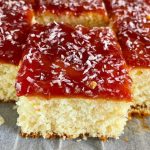 Fluffy jam and coconut