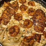 Cajun Chicken and shrimp Alfredo