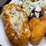 Cheesy Garlic Bread Spaghetti Bread