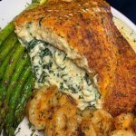 Creamy Cajun Stuffed Salmon