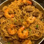Shrimp And Steak Teriyaki Noodles