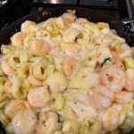 Cheesy Shrimp Tortellini Alfredo Skillet