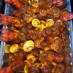 Crab Boil Platter with extra corn