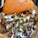 Philly cheesesteak burger