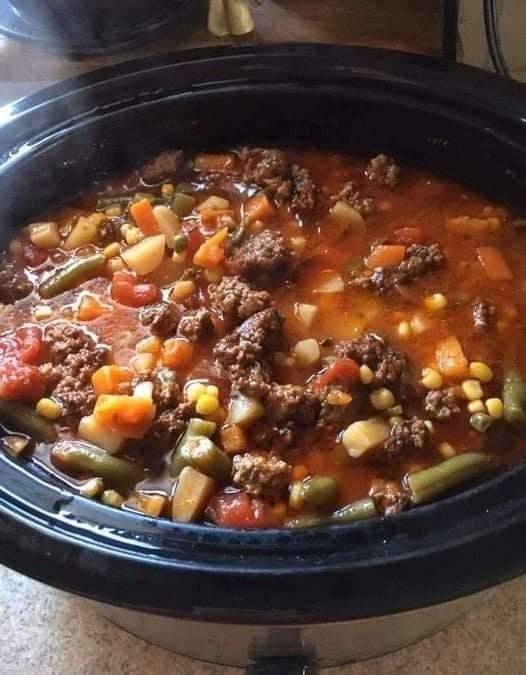 Hearty Crockpot Cowboy Soup
