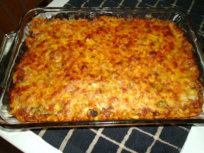 Tonight’s dinner, my version of Chili Mac.