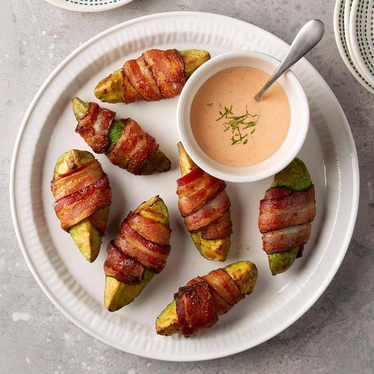 Air Fryer Bacon Wrapped Avocado Fries