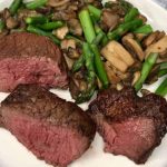 Air Fryer Steak Bites and Mushrooms